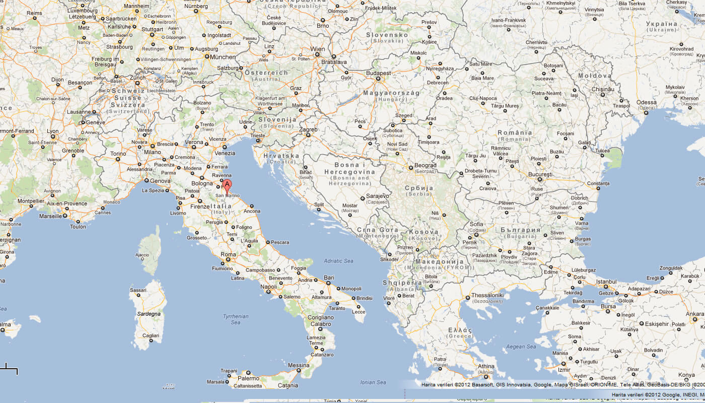MAP OF SAN MARINO ITALY